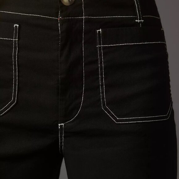 The Colette Cropped Wide-Leg Pants by Maeve: Contrast-Stitch Edition - Picture 1 of 3